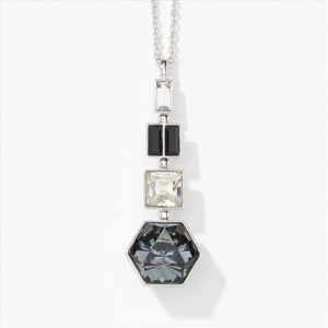 Touchstone Crystal By Swarovski in shape pendant Necklace